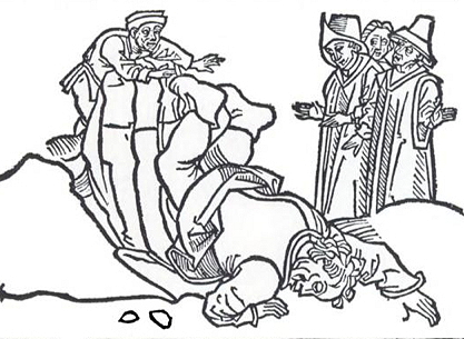 "La mort d'Esope" (illustration de 1489)